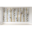 Ver imagem 1 de Papel de Parede Infantil Urso Panda Árvore para Quarto de Bebê M² Pp150
