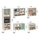 Ver imagem 6 de Armário De Cozinha 5 Peças Sem Tampo De 120 Crema Com Verde