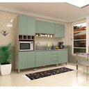 Ver imagem 1 de Armário De Cozinha 5 Peças Sem Tampo De 120 Crema Com Verde