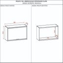 Ver imagem 3 de Armario 800 Basc Refrigerador Colors Marrom/Freijo