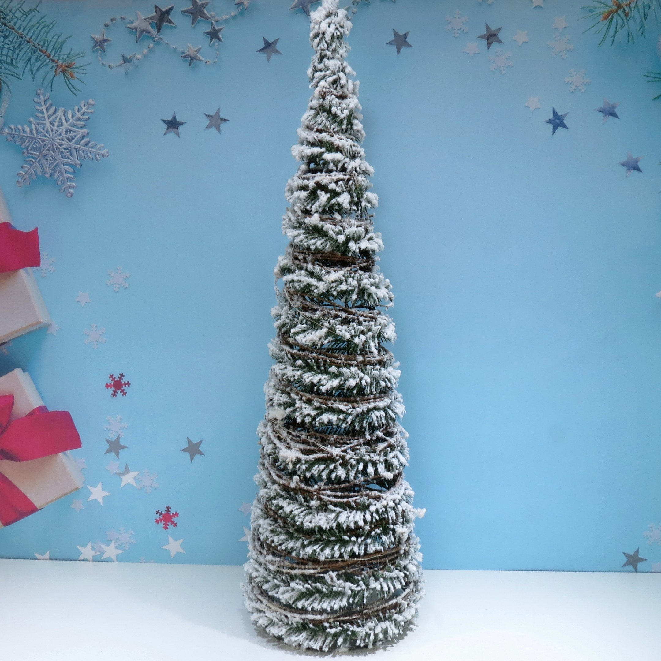 Arvore de Natal decorada luxo 2,10m + kit de 80 enfeites prata E azul