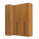Ver imagem 5 de Guarda Roupa de Canto Reto 5 Portas MDF Altezza Trend Belmax:Freijó