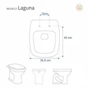 Ver imagem 3 de Tampa de Vaso Laguna Branco para bacia Hervy Com Ferragem Dourada