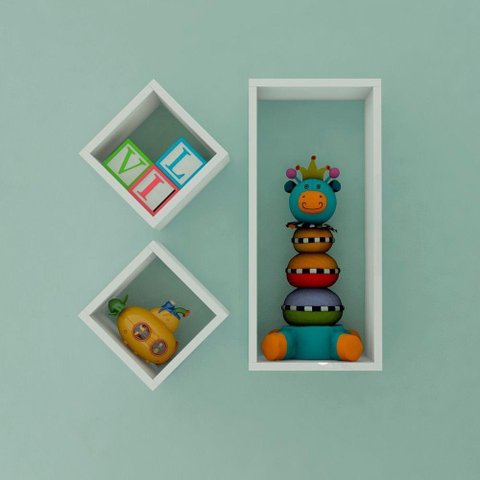 Nicho Kit C/ 3 Peças Organização E Decoração Quarto, Cozinha, Sala, Banheiro, Escritório Liz