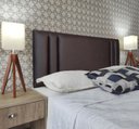 Ver imagem 1 de Cabeceira Cama Casal Siena Double Corano Marrom 60 Rbl