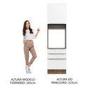 Ver imagem 7 de Torre Quente 60 Cm 1 Porta 3 Gavetas Rustic/Branco Veludo