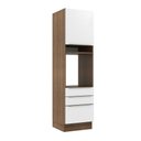 Ver imagem 1 de Torre Quente 60 Cm 1 Porta 3 Gavetas Rustic/Branco Veludo