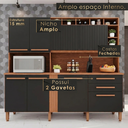 Ver imagem 5 de Cozinha Compacta em MDP 8 Portas 2 Gavetas Millena Yescasa Marrom/Mel/Grafite