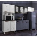 Ver imagem 1 de Cozinha de Aço Compacta Modulada Telasul Mirage 3 Peças Branco/Beranco/Preto