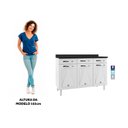 Ver imagem 5 de Balcão de Cozinha de Aço Triplo Telasul Star New com Tampo