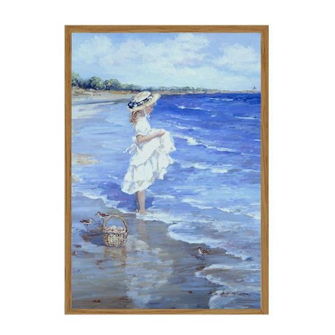 Quadro Menina na Praia Sally Rio de Janeiro Decoração de Casa