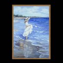 Ver imagem 3 de Quadro Menina na Praia Sally Rio de Janeiro Decoração de Casa
