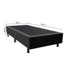 Ver imagem 4 de Base Box para Cama Solteiro 88x188cm Liz S05 Suede Bordado Preto - Mpozenato