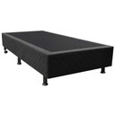 Ver imagem 1 de Base Box para Cama Solteiro 88x188cm Liz S05 Suede Bordado Preto - Mpozenato