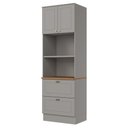 Ver imagem 1 de Torre Quente Dupla C351 2 Portas 2 Gavetas MDF 71,5cm Cinza Móveis Henn