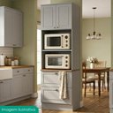 Ver imagem 5 de Torre Quente Dupla C351 2 Portas 2 Gavetas MDF 71,5cm Cinza Móveis Henn