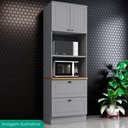 Ver mais imagens de Torre Quente Dupla C351 2 Portas 2 Gavetas MDF 71,5cm Cinza Móveis Henn