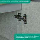 Ver imagem 7 de Torre Quente Dupla C351 2 Portas 2 Gavetas MDF 71,5cm Cinza Móveis Henn