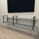 Ver imagem 2 de Bancada Suspensa Industrial para Quarto e Sala – MDF e Aço