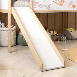 Cama Alta com Escorregador e Lousa Madeira Maciça/mdf Exclusive Casatema - 9