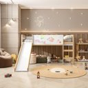 Ver imagem 5 de Cama Alta com Escorregador e Lousa Madeira Maciça/mdf Exclusive Casatema MadeiraOriginals