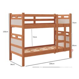 Beliche Duas Camas Solteiro Jaspe MDF com 2 Colchões -NT/OFF - 3