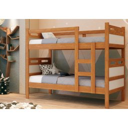 Beliche Duas Camas Solteiro Jaspe MDF com 2 Colchões -NT/OFF - 2