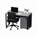 Ver imagem 7 de Escrivaninha Industrial 1,20m x 0,60m Gaveteiro 3 Gavetas F5 Cor:Cinza Sagrado com Preto