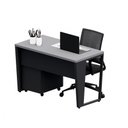Ver imagem 6 de Escrivaninha Industrial 1,20m x 0,60m Gaveteiro 3 Gavetas F5 Cor:Cinza Sagrado com Preto