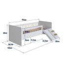 Ver imagem 4 de Cama Montessoriana de Solteiro com Escada e Escorrega Linha Affetto Cor Branco com Colchão Incluso