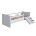 Ver imagem 2 de Cama Montessoriana de Solteiro com Escada e Escorrega Linha Affetto Cor Branco com Colchão Incluso