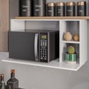 Ver imagem 2 de Suporte Microondas 2 Nichos Laila 80 Cm Bp Eratto Moveis - Branco