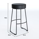 Ver imagem 4 de Banqueta Alta Industrial Aço Nice Preto Yescasa
