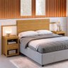 Cabeceira Casal e Queen Size com 02 Mesinha para Cabeceira Cinamomo Off White Flex Dinamarca Fênix - 1