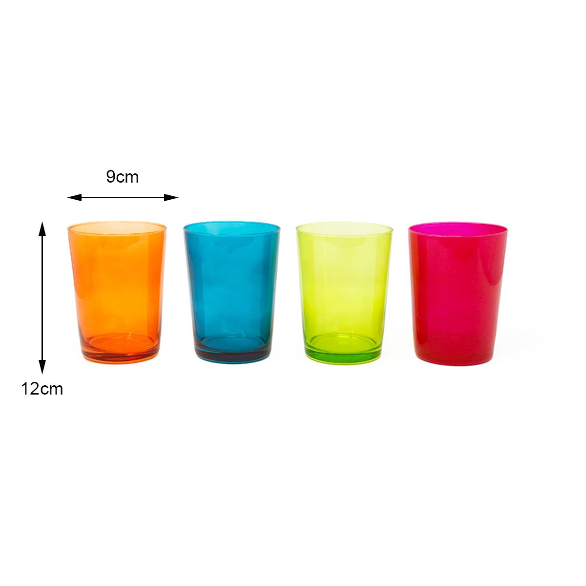 Jogo De Copos Drop Em Vidro Colorido 6 Peças 320ml - Dynasty