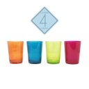 Ver imagem 3 de Jogo 4 Copos Vidro Coloridos Conjunto 4 Peças 560ml Libbey