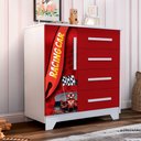 Ver imagem 2 de Cômoda Infantil Personagens Vermelho MDF Organizadora Quarto Criança Bebê Moderna Compacta
