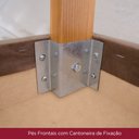 Ver mais imagens de Conjunto Mesa de Jantar Luíza Henn sem Vidro com 6 Cadeiras Amélia - Nature/Off White/Marrom Amêndoa