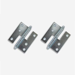 Dobradiça Hamburguesa 6cm Direita Zincado Cartela 2 Unidades 23860 Loth - 1