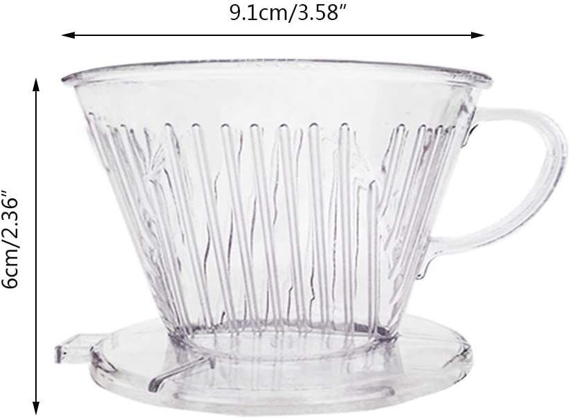 Filtro Para Café de Plástico Transparente Reutilizável 10cm - 2