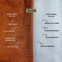 Ver imagem 4 de Almofada Redonda Veludo Premium 35cm Decorativa com Zíper e Enchimento - Terracota