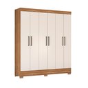 Ver imagem 2 de Guarda Roupa Solteiro 6 Portas e 2 Gavetas 1.80m Amendola Touch Off White Verso Demóbile