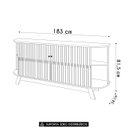 Ver imagem 4 de Balcão Buffet Sala de Jantar 183cm Mônica Z10 Cumaru/opala - Mpozenato
