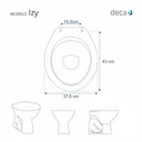 Ver imagem 5 de Tampa De Vaso Sanitario Almofadada Izy Creme Para Bacia Deca