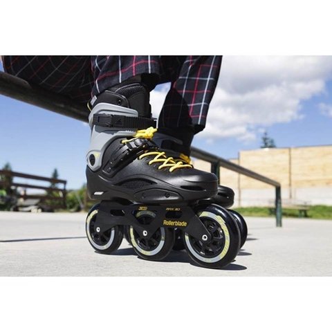 PATINS ROLLERBLADE CRUISER 110 3WD 110 PRETO/CINZA/AMARELO 38.5 BR - 5