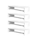 Ver imagem 3 de Kit 4 Cabideiros Arara Prateleira de Roupas Branca 60 Cm