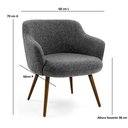 Ver imagem 6 de Poltrona Dekorien Jade Linho Cinza Alto Acabamento