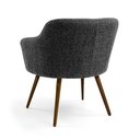 Ver imagem 4 de Poltrona Dekorien Jade Linho Cinza Alto Acabamento