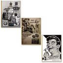 Ver imagem 1 de Kit 03 Placas Mdf Barbearia Antiga Pronto para Instalar Br37