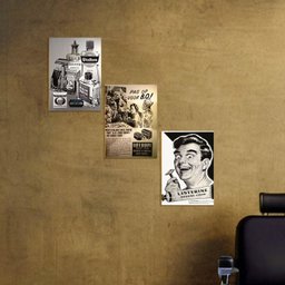 Kit 03 Placas Mdf Barbearia Antiga Pronto para Instalar Br37 - 4
